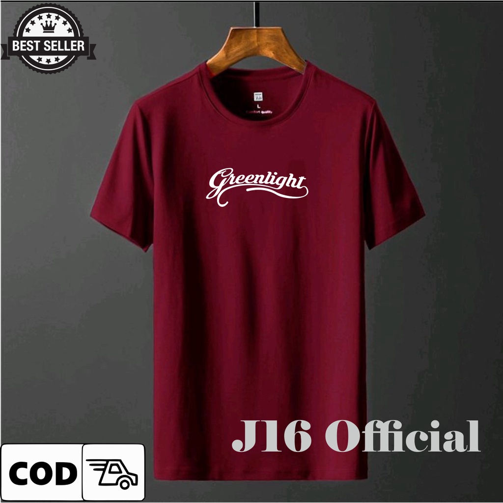 GREENLIGHT T-shirt Kaos Pendek Distro Pria Bahan Cotton Combed 30s Terlaris