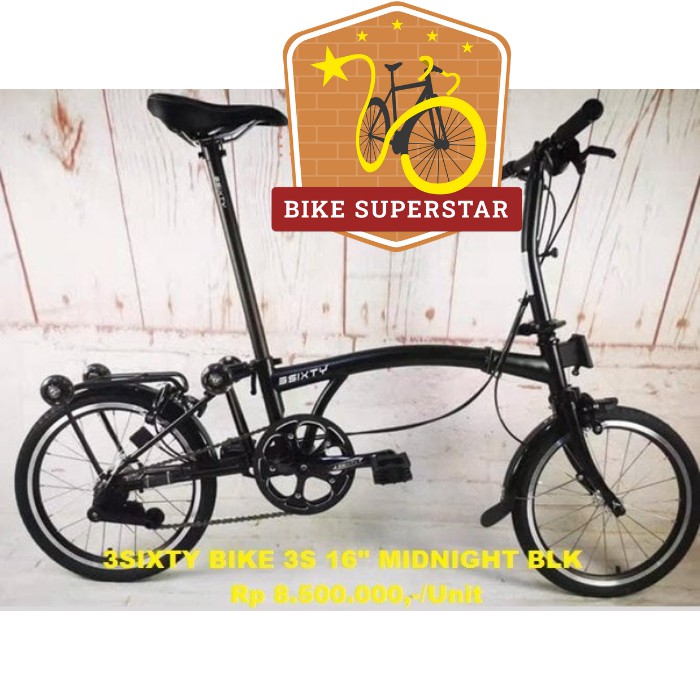 Sepeda Lipat 3 Sixty M3S Flat Bar Internal Gear 3 Speed Chromoly
