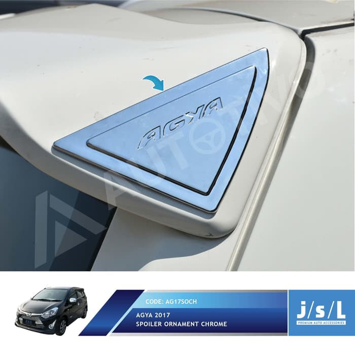 Variasi Mobil Variasi Spioler Ornament Agya 2017 Chrome