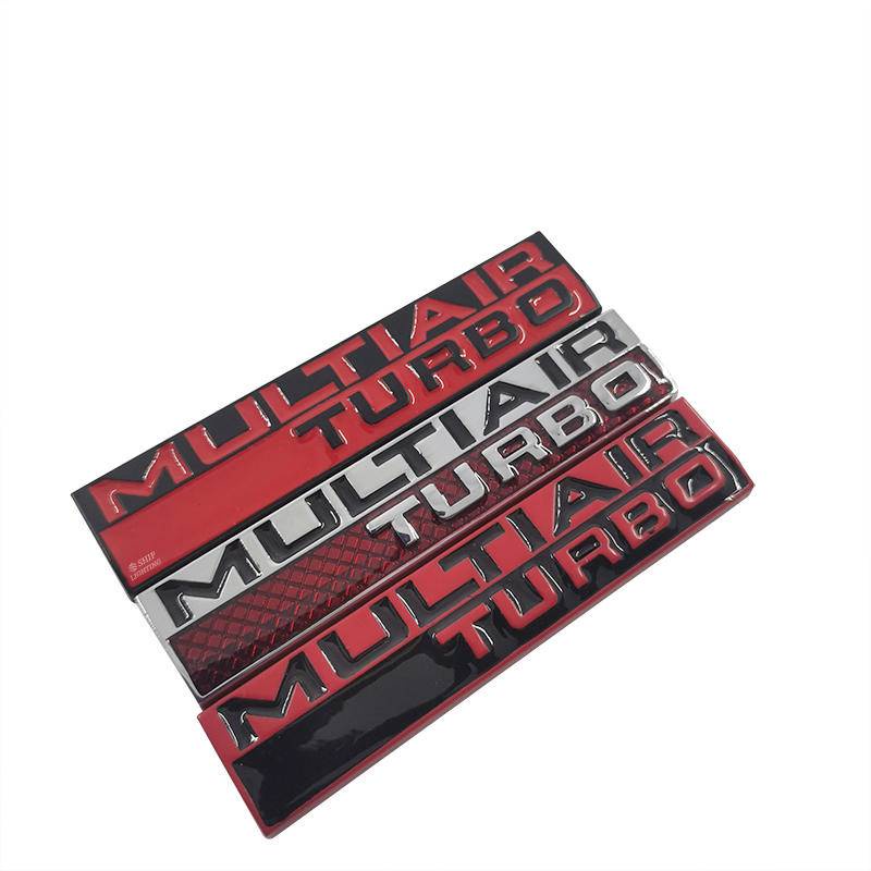 1pc Stiker Emblem Logo Multi Air Turbo Bahan Metal Untuk Dekorasi Mobil