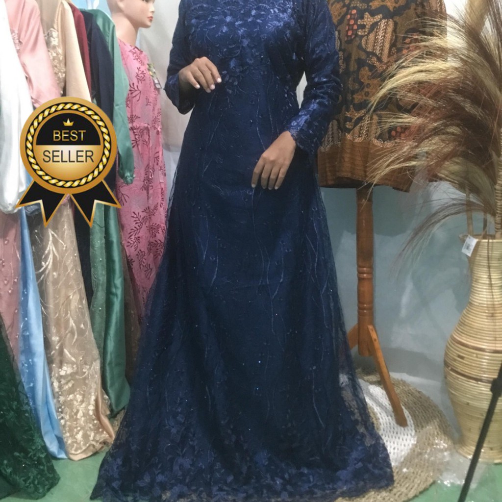 [BRUKAT PREMIUM ADA JUMBO] MAXI DRESS KONDANGAN DRESS BROKAT GAMIS KONDANGAN GAMIS BRUKAT