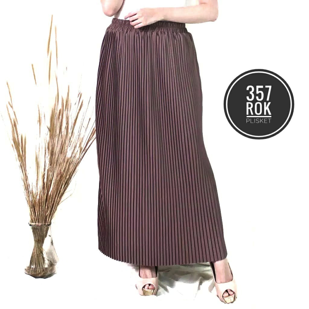 ROK PLISKET MURAH 357 LUVALINE ROK PLISKET PANJANG PLEATED SKIRT FLARE SKIRT MAYUNG FLOWY REMPEL