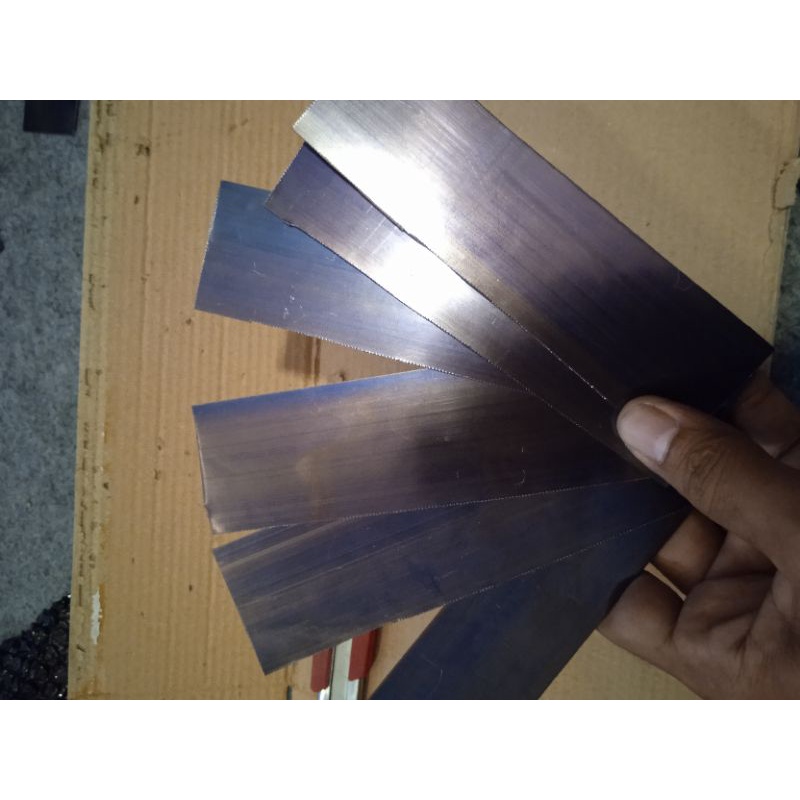 Plat Baja SK5 0.5mm x 4cm x 14cm Lempengan Plat Baja sk5