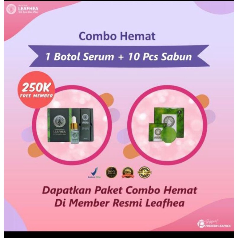 paket combo sabun+ serum Leafhea