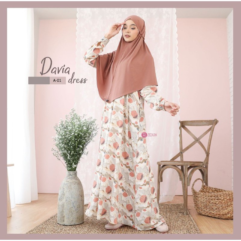 DAVIA DRESS || Gamis Syari Original by ZIZARA