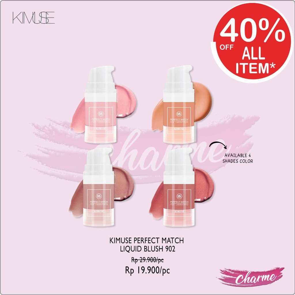 (READY &amp; ORI) Kimuse Perfect Match Liqud Blush On Perona Pipi Cair KMS902