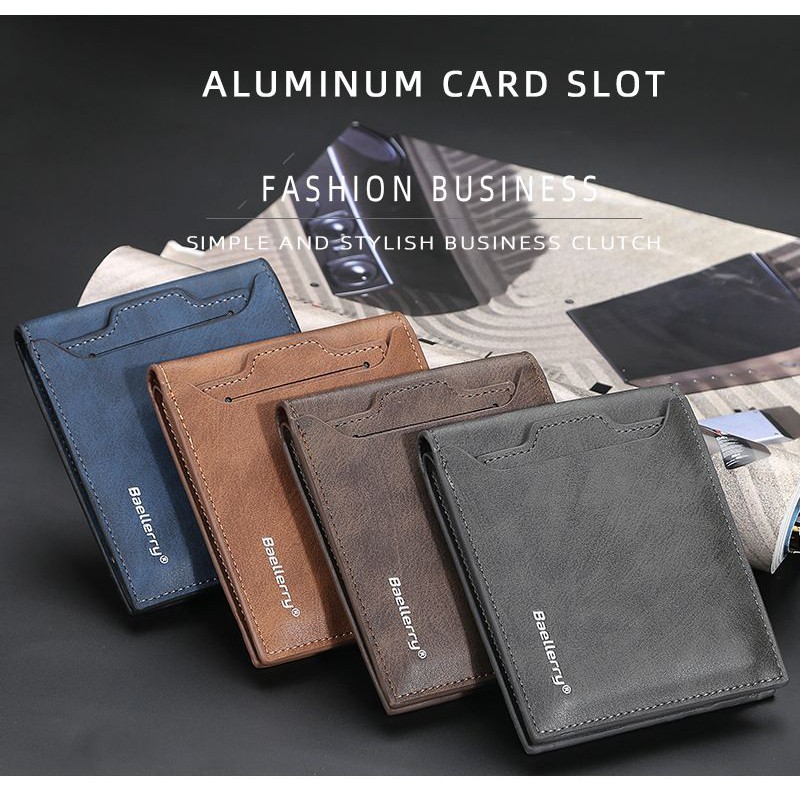 BAELLERRY D9166 Dompet Pria Bahan Kulit PU Leather Premium WATCHKITE WKOS