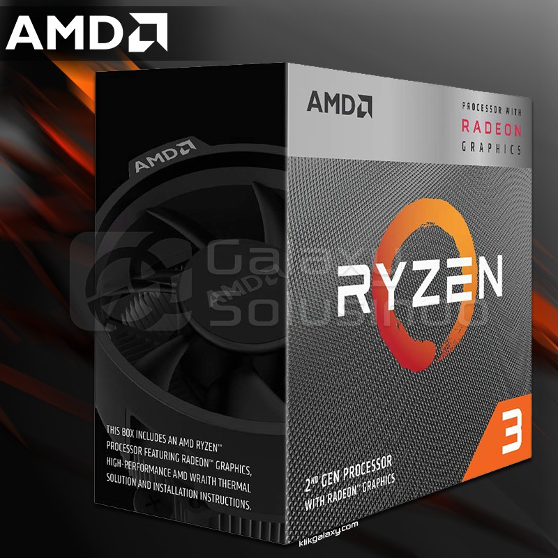 AMD Ryzen 3 3200G 3,6Ghz - 4Ghz / 4 Core + 4 Thread - AM4