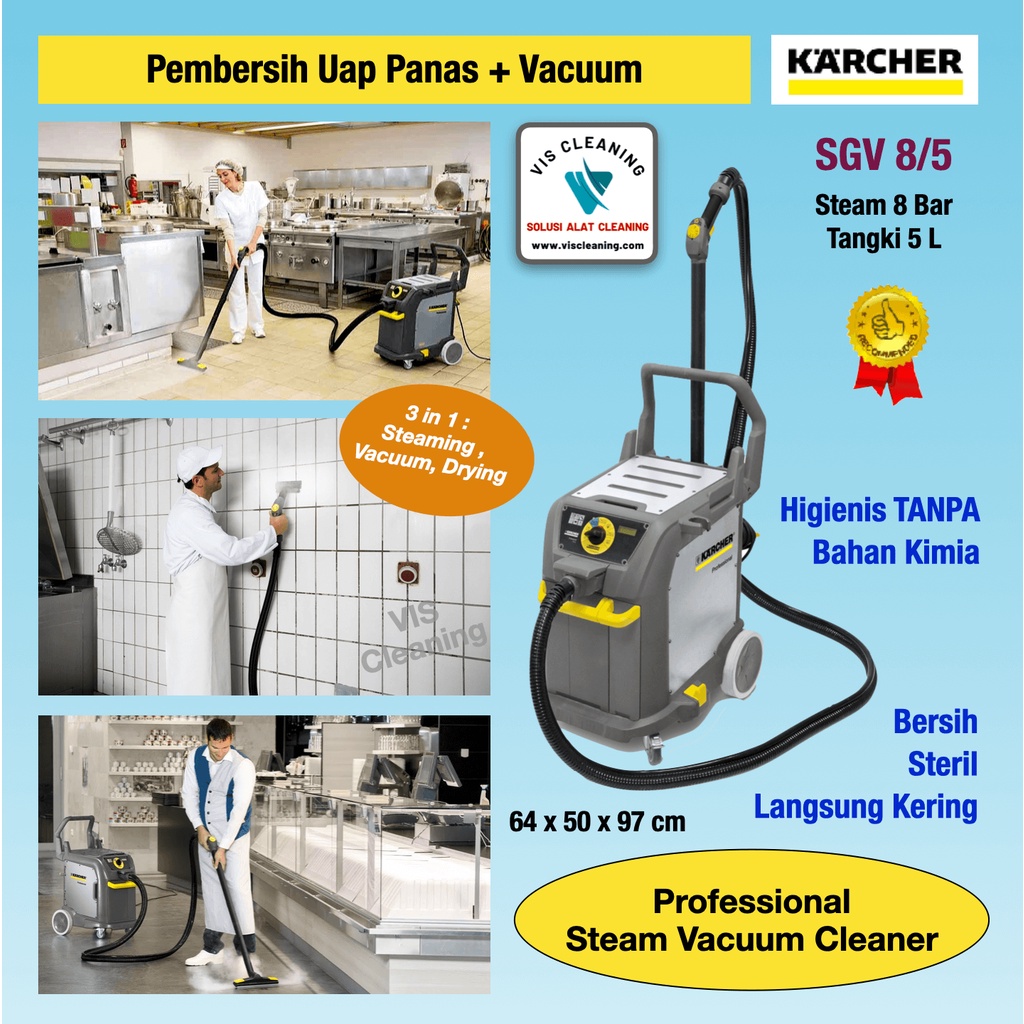 Steam Vacuum Cleaner Karcher SGV 8/5 ( Pembersih Uap Panas + Vacuum )