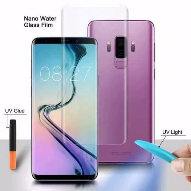 Nano Liquid UV Light Curved Glass Full glue samsung S8 s8 plus anti gores kaca