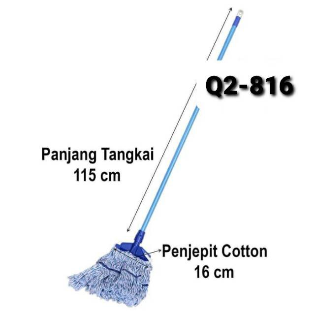 Alat Pel Pengepel Mop Sumbu Pembersih Lantai Lebar 18 CM 816 pel pelan