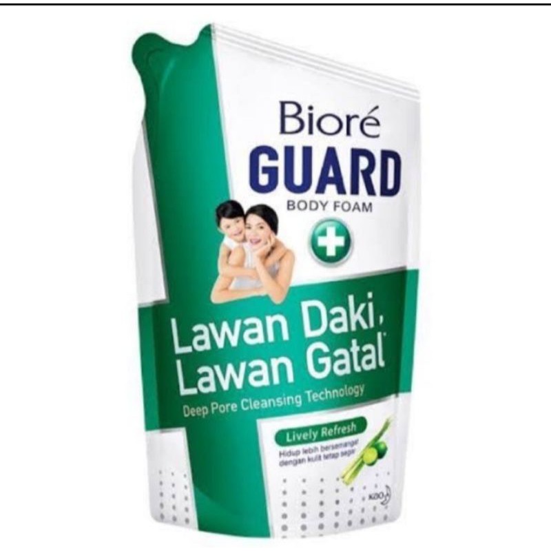 Biore  guard lawan daki dan gatal hijau sabun cair 450 ml