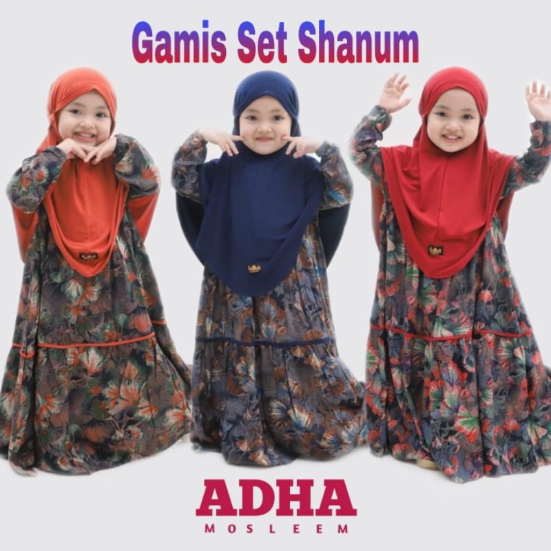 Gamis Shanum by adha mosleem / gamis couple katun rayon
