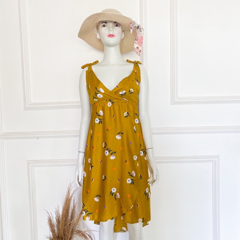 WHITE ROSE CARISSA DRESS |daster tali bahan rayon | lingerie