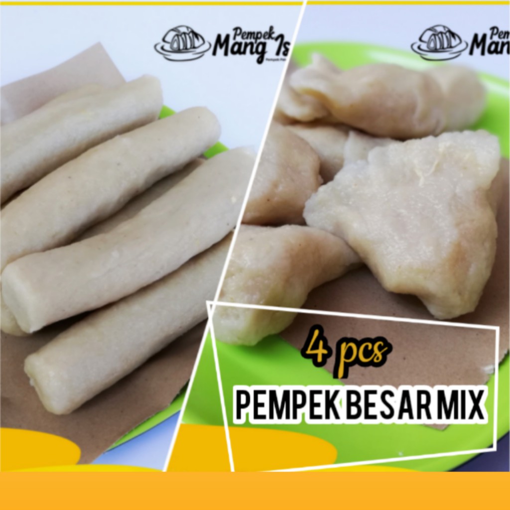 

Pempek - Paket 4 pcs pempek besar mix - Pempek palembang - Pempek palembang asli - Pempek mang isat