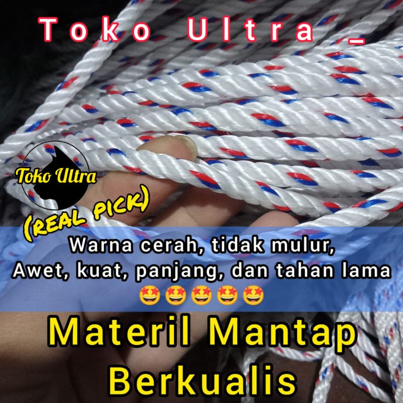 TAMBANG 6MM PPD / TAMPAR 6MM / TALI MOBIL BAK / TALI TAMBANG 6MM / TALI MURAH / TAMBANG KILOAN / TALI KILOAN / TAMBANG KAPAL / TALI LOSBAK / TALI PIK UP L300 / TAMBANG CARRY / TALI TRUK / TALI TERPAL