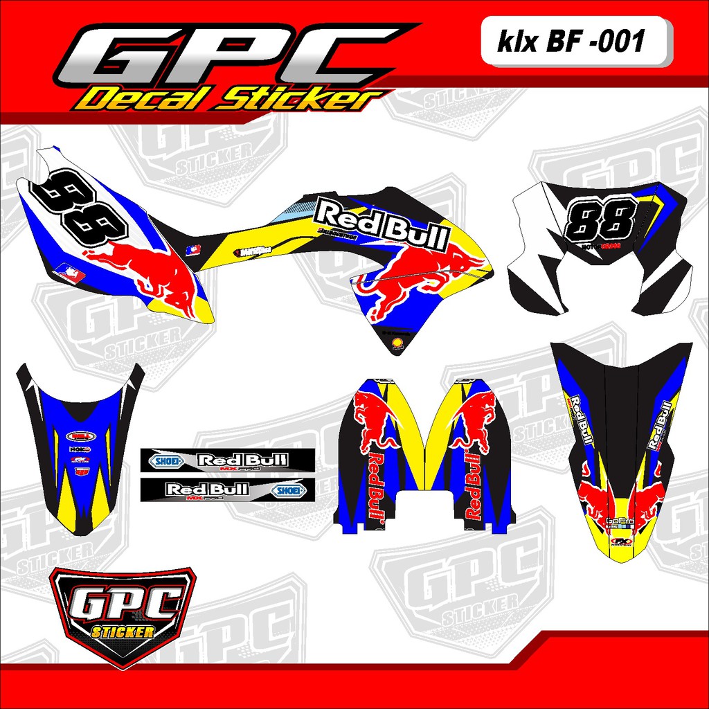 Dekal Sticker - Decal Stiker Custom KLX 150 BF-GPC 001