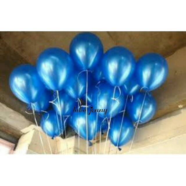 Balon metalick biru tua