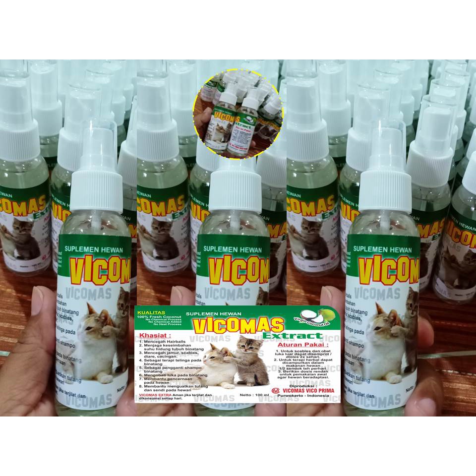Obat Kucing Vco | Vco Vicomas Extract Spray 100ml