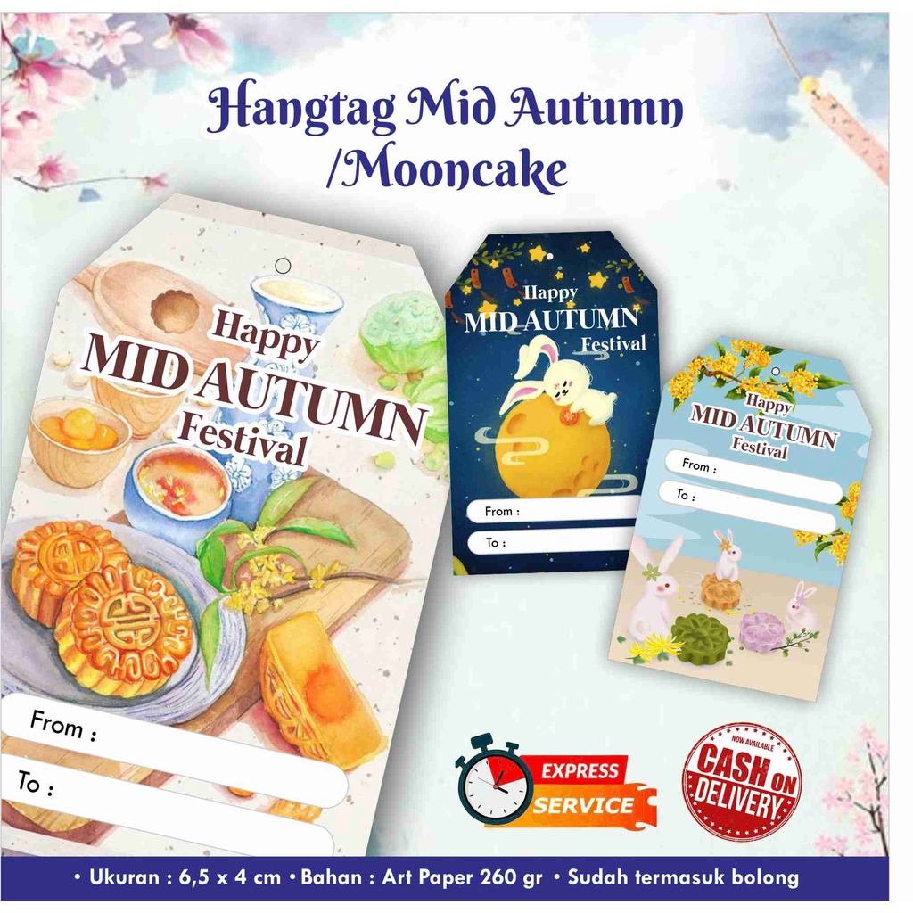 

[25 pcs] Hangtag Mooncake - Mid Autumn Festival / Tag / Pricetag