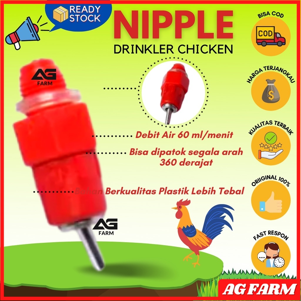 Nipel Nipple Nippel Niple Nepel Alat Minum Otomatis Ayam Petelur