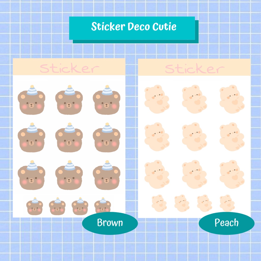

Stiker Deco Korea Lucu /Stiker Cute Beruang Coklat/ Sticker Cute Brown Bear/ Sticker/ Scrapbook/ STiker HP/Stiker Laptop/ Stiker Buku