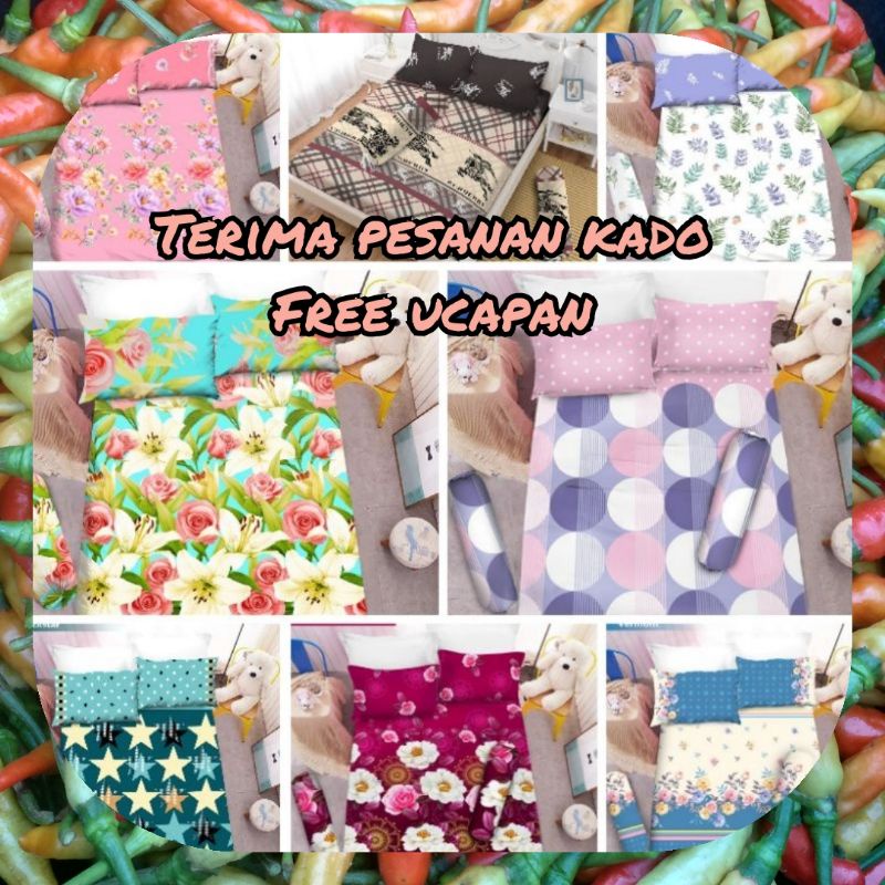 Vito Sprei 180x200 Tinggi 30 180x200x30 King 180 Bantal 4 Bloomingdale  Burberry Lavender Lily Bloss