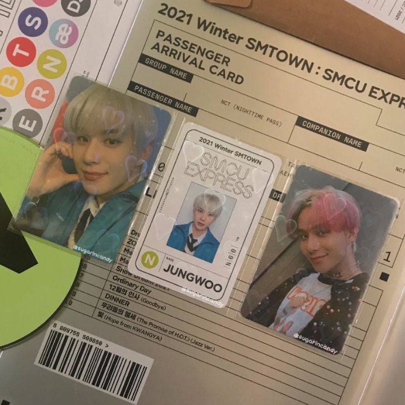 jungwoo nct set pc + passcard smcu & jewel universe 2021