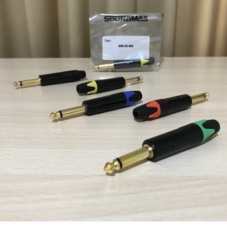 JACK AKAI 6.5MM 6.5 MM MONO GOLD PLATED LAPIS EMAS SOUNDMAX SM-2C-BG