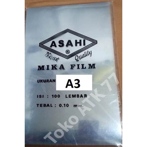 

Plastik Mica Mika Film Bening Ukuran Besar A3 dijual per 5 lembar READY STOCK