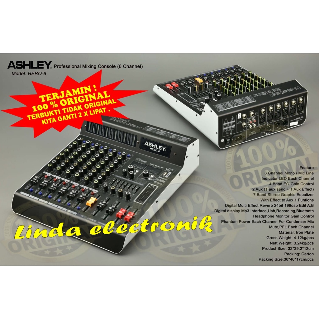 mixer ashley hero 6 ASHLEY HERO 6 6 channel original