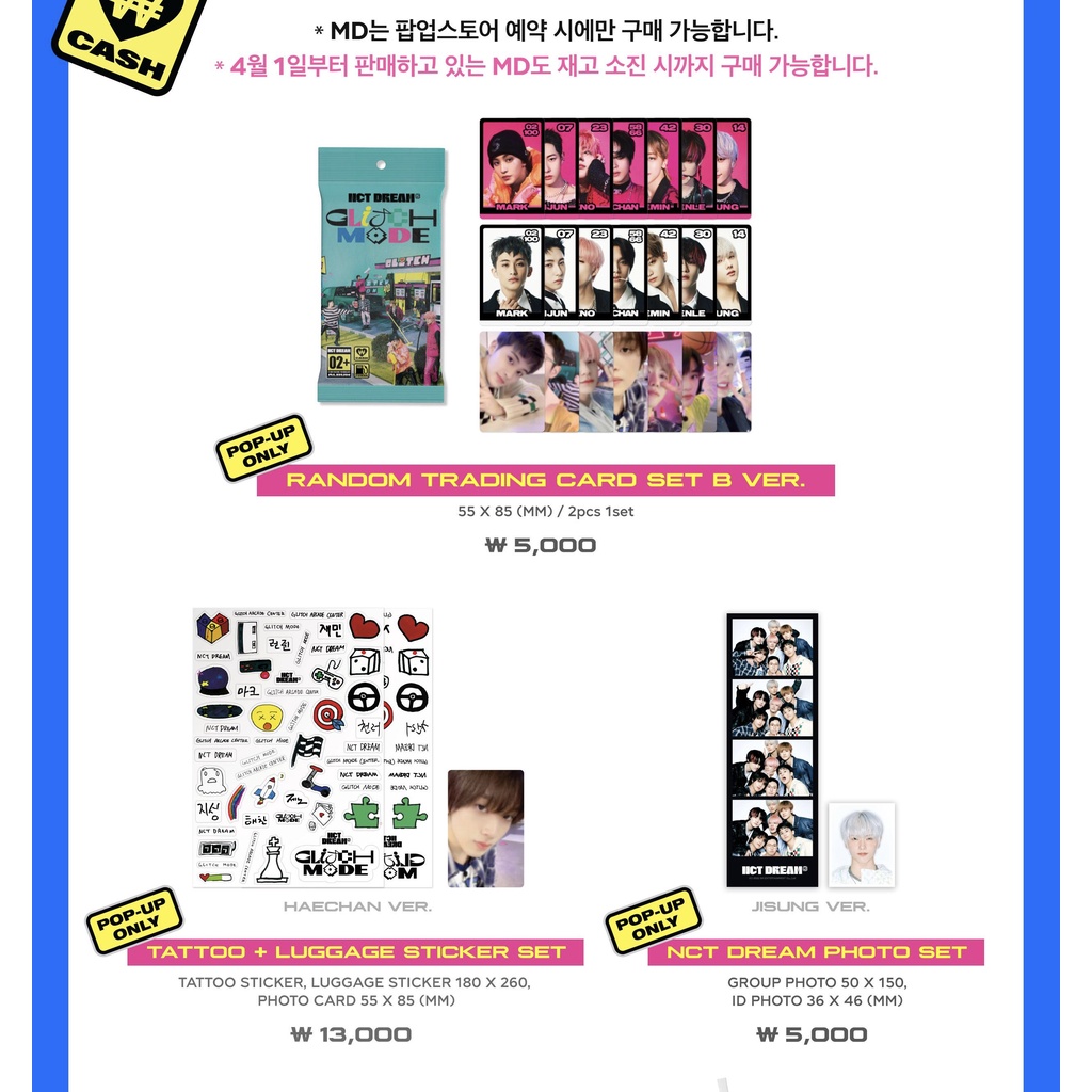 [Pelunasan] NCT DREAM GLITCH MODE POP UP STORE ONLY