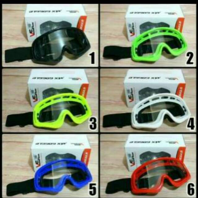 Google bening transparan kacamata cross motor supermoto trail trabas helm goggle