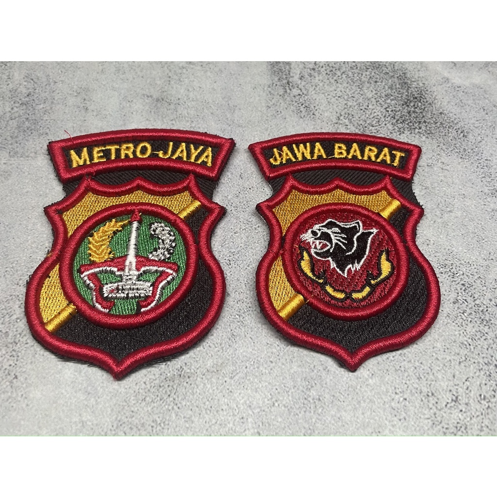 Badge Metro Jaya | Bordiran Pold* Satpam | Bordir Timbul | Badge Timbul