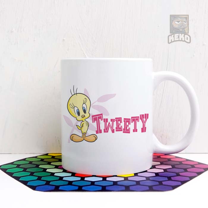 Mug Keramik Tweety Tweety Pink Coffee