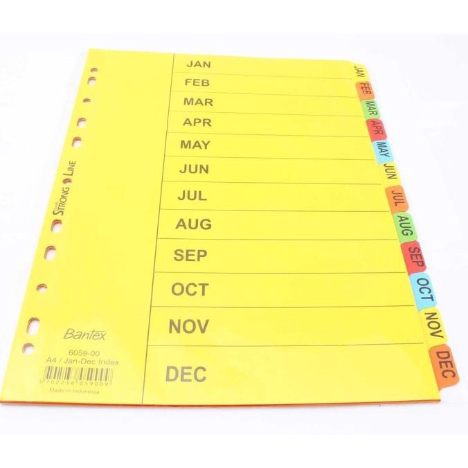 

Bantex Dividers Pembatas Bulan Ordner Buku
