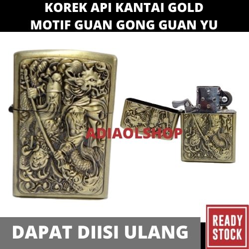 KOREK API KANTAI GOLD MOTIF GUAN GONG GUAN YU