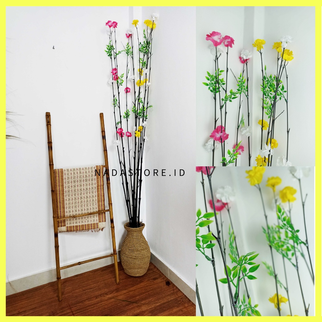 Bunga Artificial anyelir / Stik bunga Hias Dekorasi rumah Dried Flower Tinggi 180 cm Murah Harga Grosir ISI 2 pcs