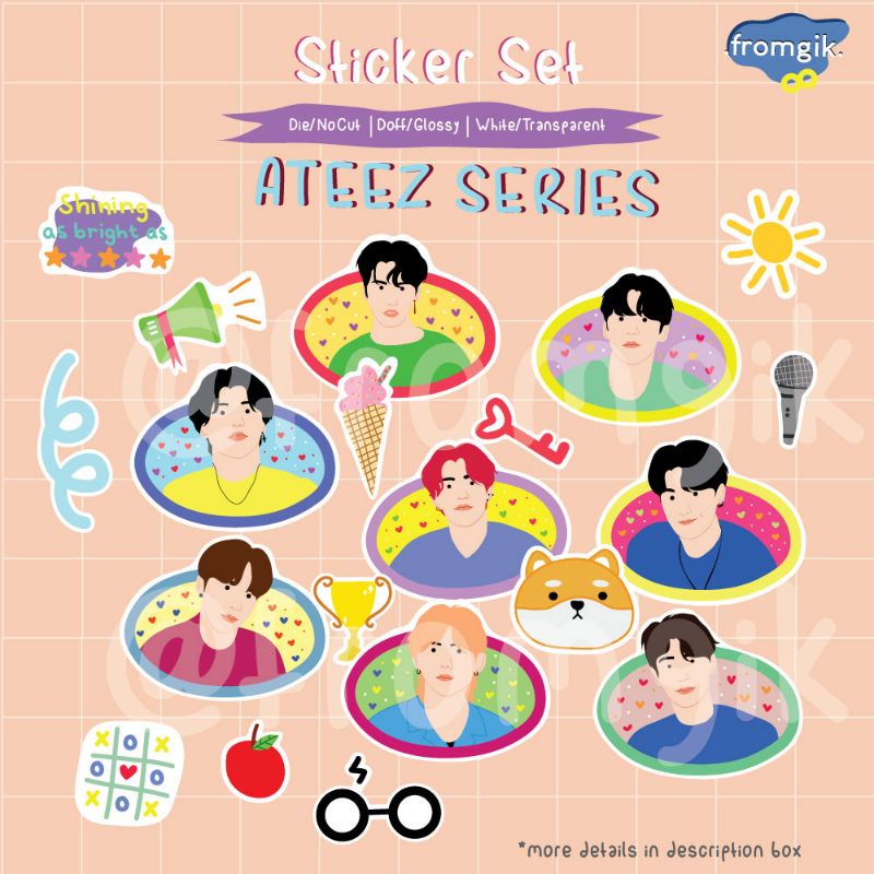 Ateez Sticker Set