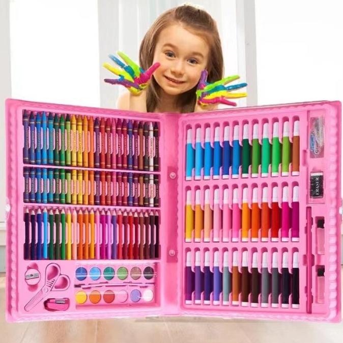 

Crayon Anak 150 Pcs Pensil Warna Alat Lukis Set Crayon Set Kado Ultah