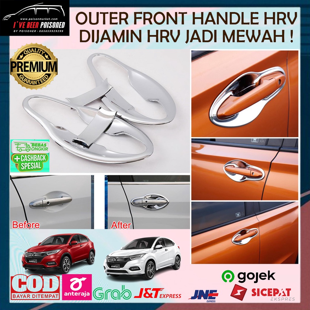 Aksesoris Mobil Honda HRV Aksesoris HRV Outer Front Handle HRV Pelindung Handle Pintu HRV Cover Bagi