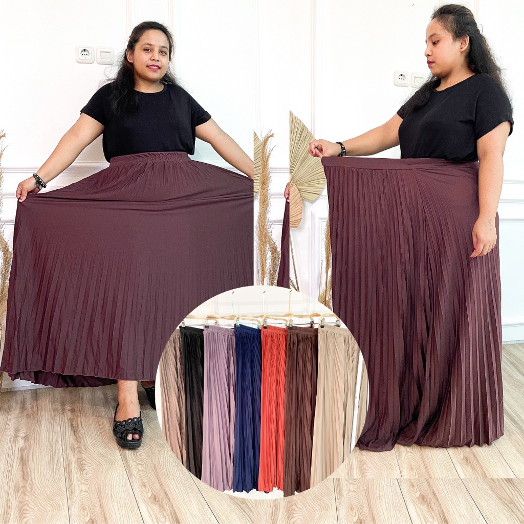 Rok Plisket Premium BIG SIZE 5XL 100% Hyget Super / Rok Plisket Rempel