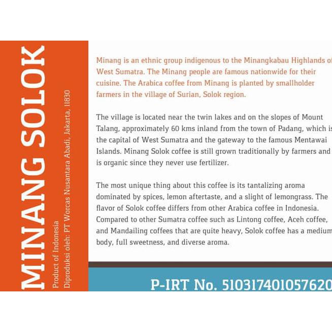 

Wxgw Worcas Arabica Minang Solok 100 Gram - Medium Roasted Coffee - Kopi Biji H6Z8