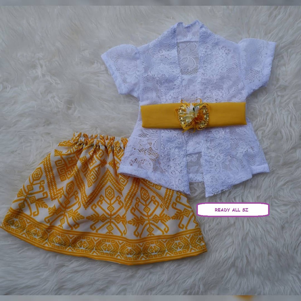Baju Kebaya Anak Brokat span dan tutu usia 0-10y