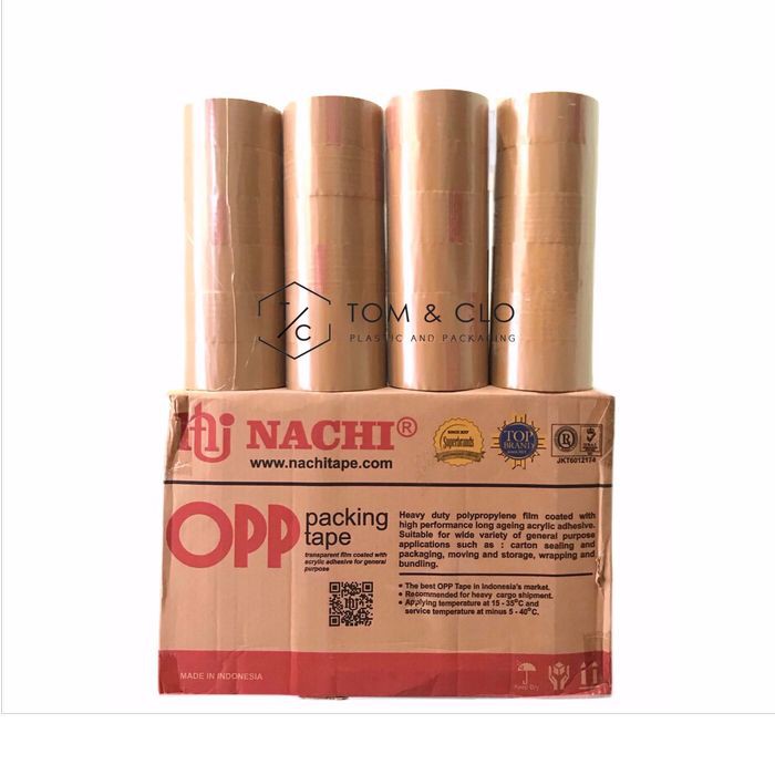 

Murah PROMO! LAKBAN NACHI MURAH 2 inch x 100 yard 1 DUS ( 72 ROLL ) - Cokelat Keren