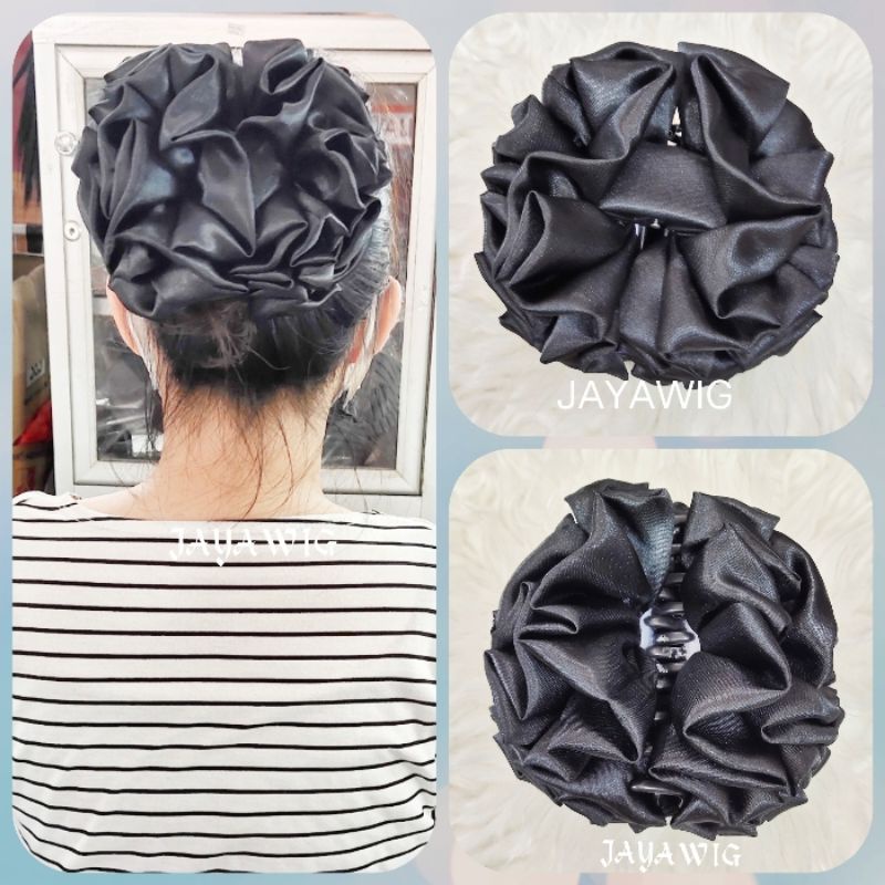 Jepit Rambut Jilbab Jepit Kain Warna Hitam