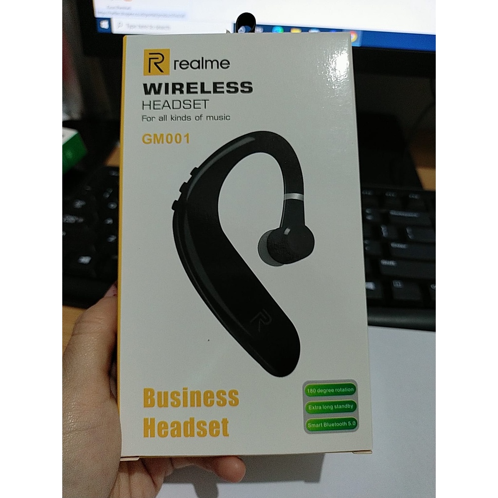 HF HEADSET BLUETOOTH BRAND GM OO1 SPORT SINGLE REALME