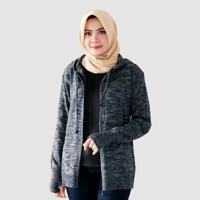 Zanzea Sweater Wanita Bahan Rajut Polos Asimetris Casual HS766 Sweater Hoodie / Jaket Polos Wanita
