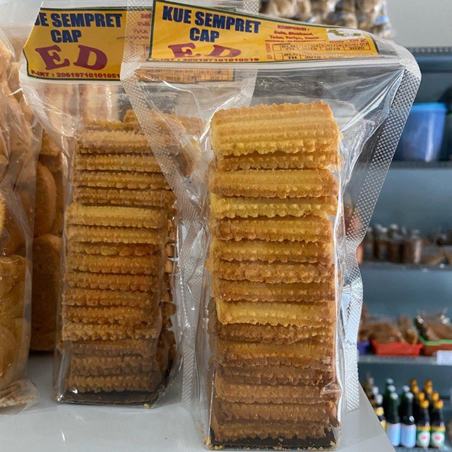Jual Kue Sempret Bangka Cap ED 200gr Kue Semprit Asli Bangka Kue