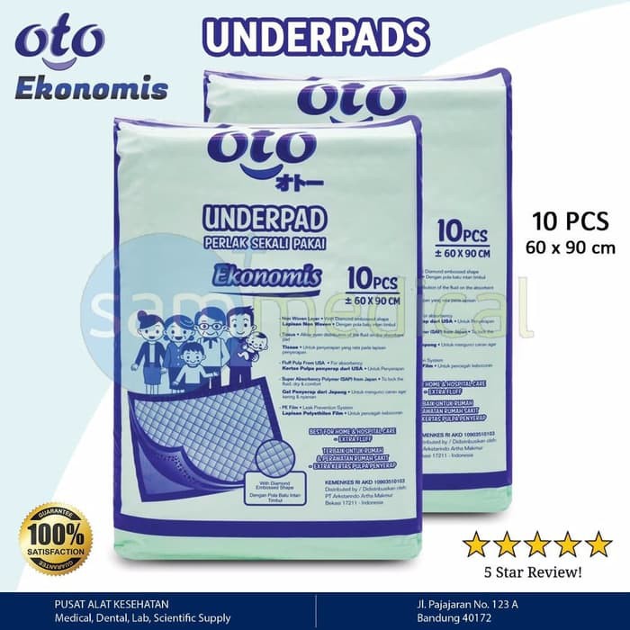 Oto Diapers Underpad Perlak Sekali Pakai 10's